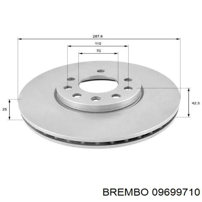 Гальмівні диски передні 09699710 Brembo