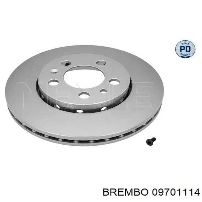 09701114 Brembo диск гальмівний передній