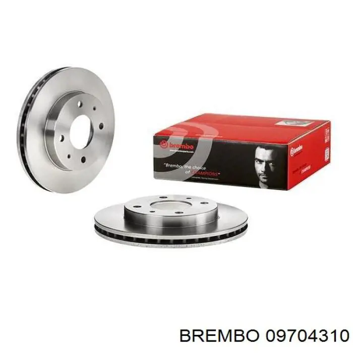 09704310 Brembo диск гальмівний передній