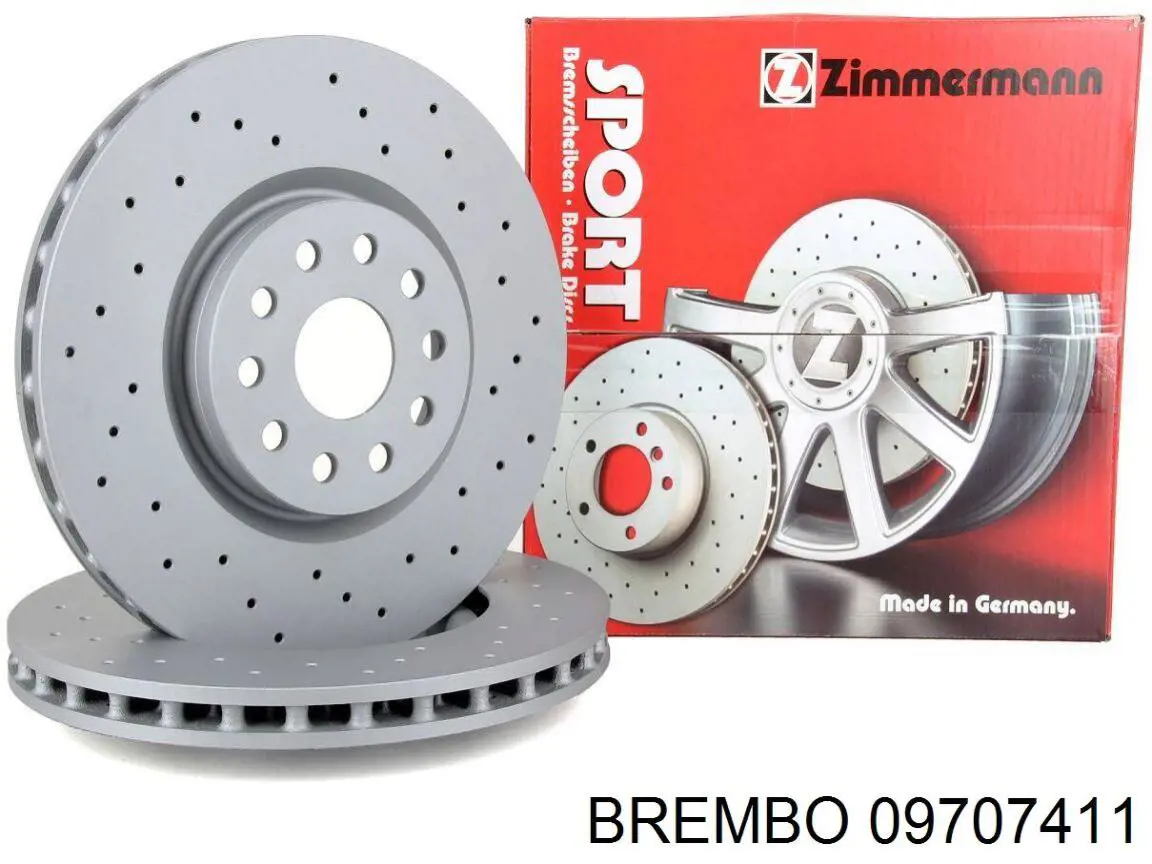 Диск переднього гальма Brembo 09707411 ціна, від 37.96 USD