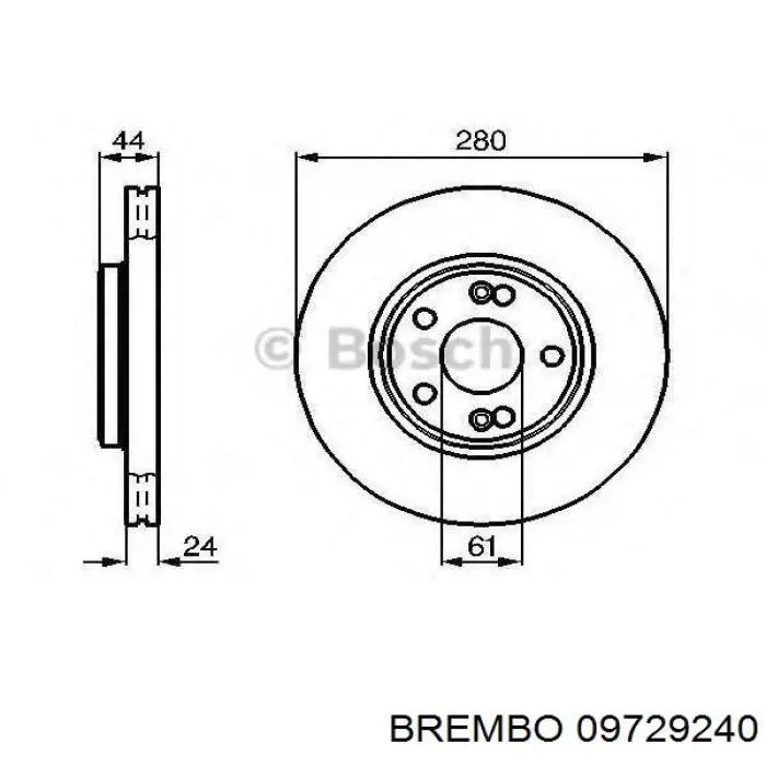 Гальмівні диски передні 09729240 Brembo