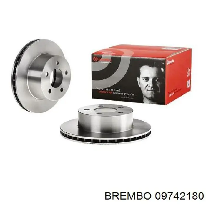 09742180 Brembo диск гальмівний передній