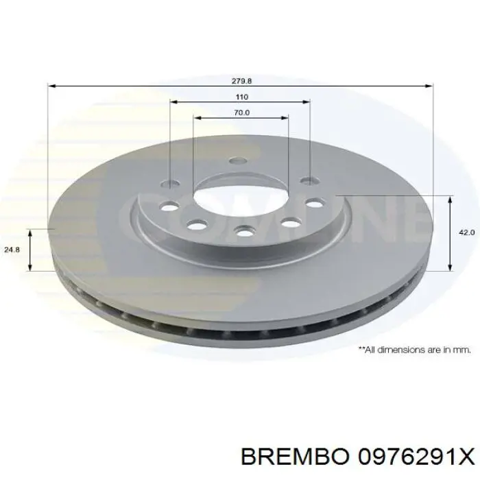 Гальмівні диски передні 0976291X Brembo