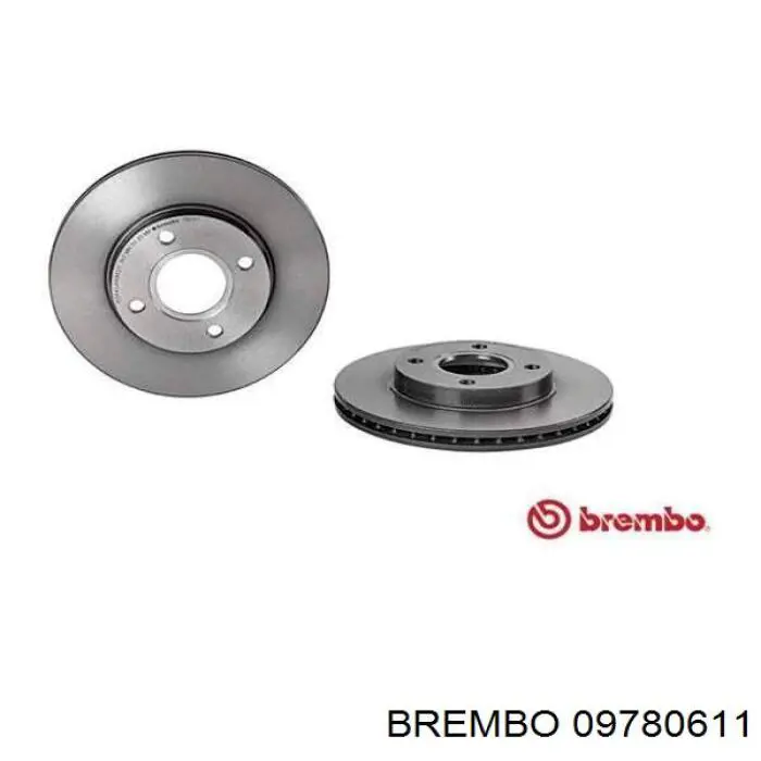 09780611 Brembo диск гальмівний передній