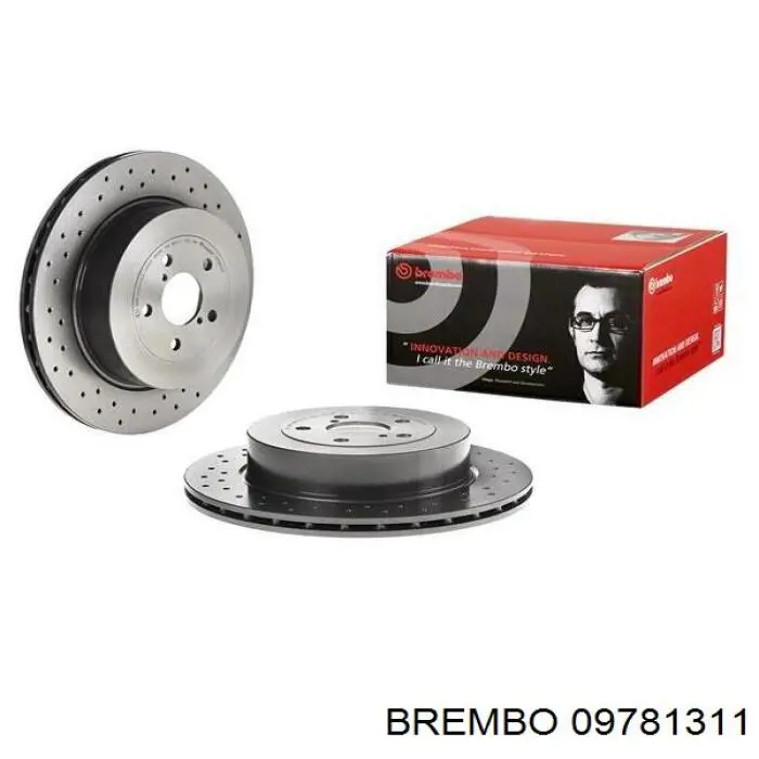 09781311 Brembo диск гальмівний задній