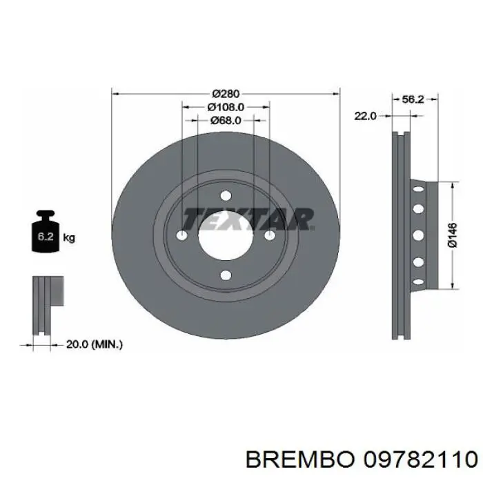 Гальмівні диски передні 09782110 Brembo