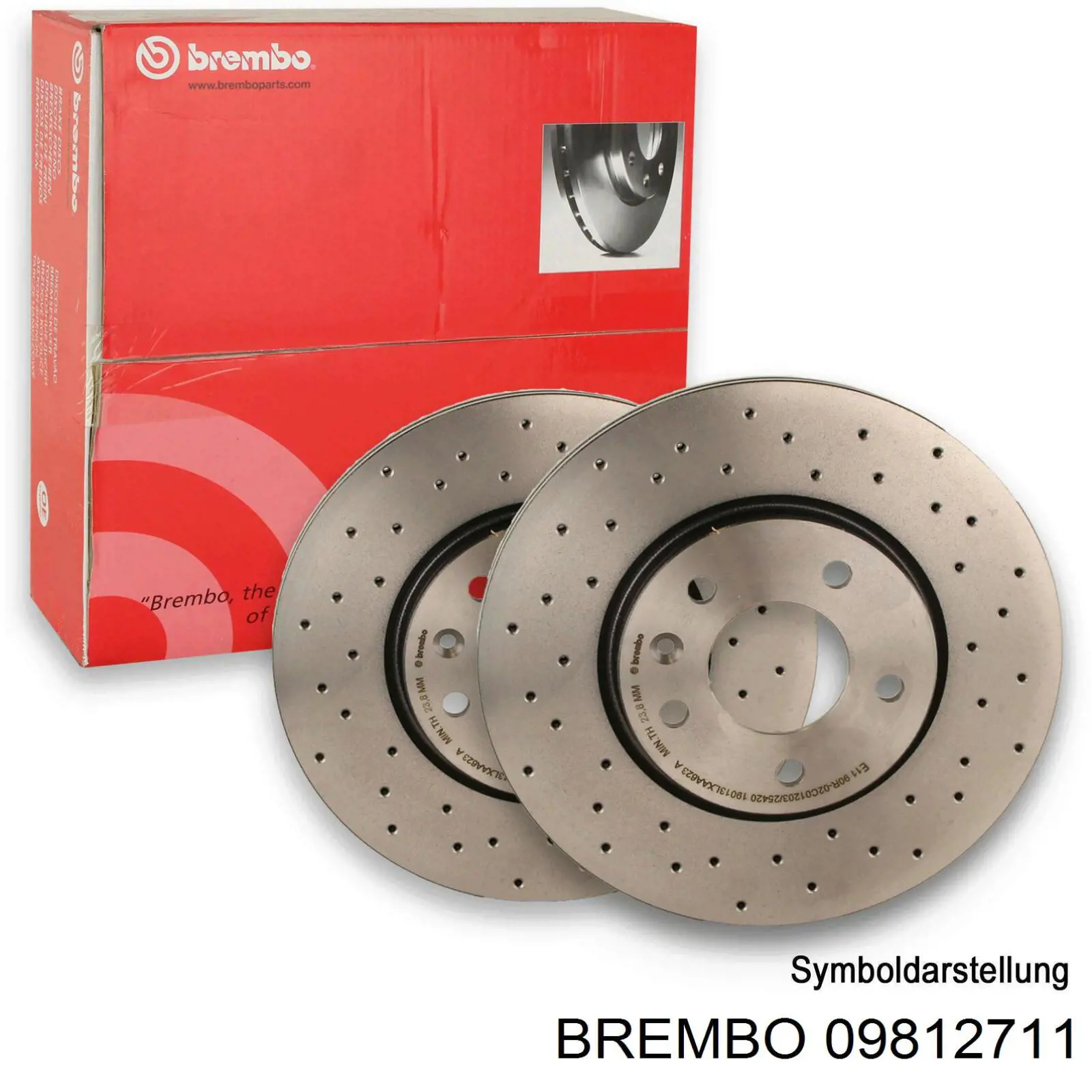 09812711 Brembo диск гальмівний передній
