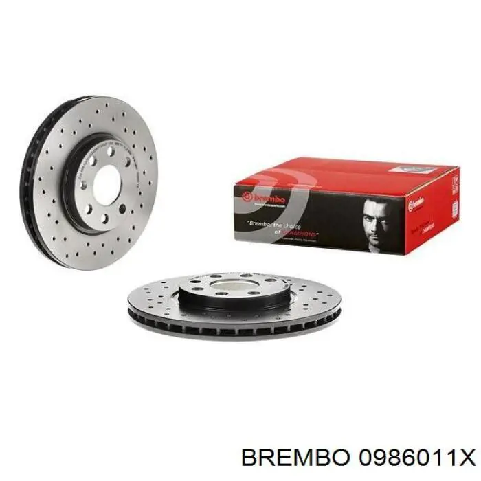 Диск гальмівний передній 0986011X Brembo