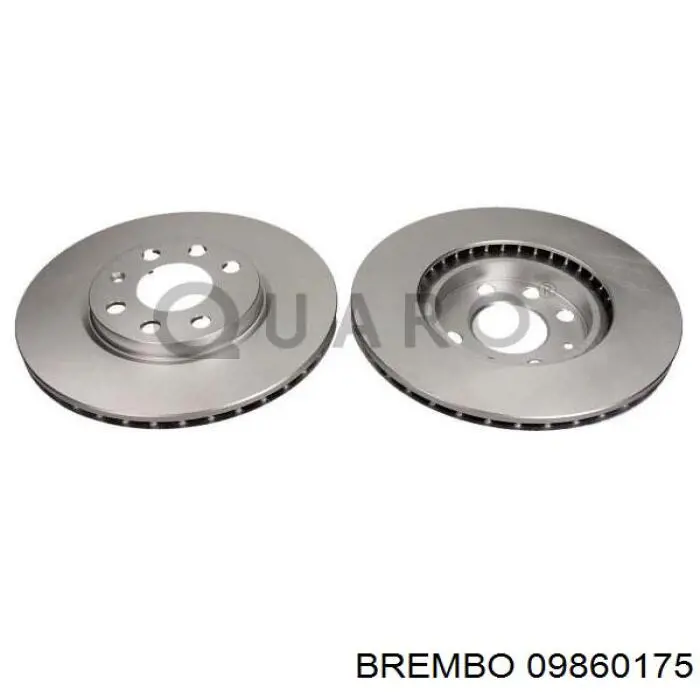 Диск гальмівний передній Brembo 09860175