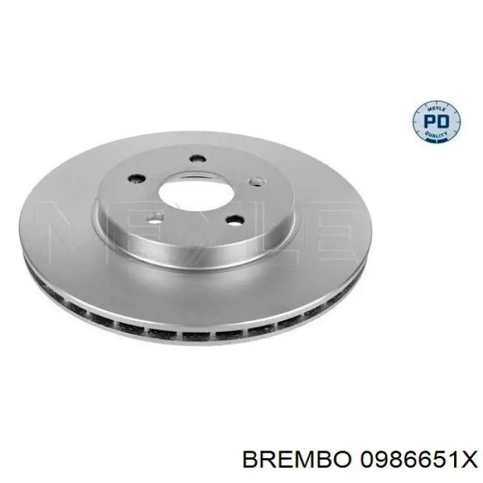 Диск гальмівний передній 0986651X Brembo