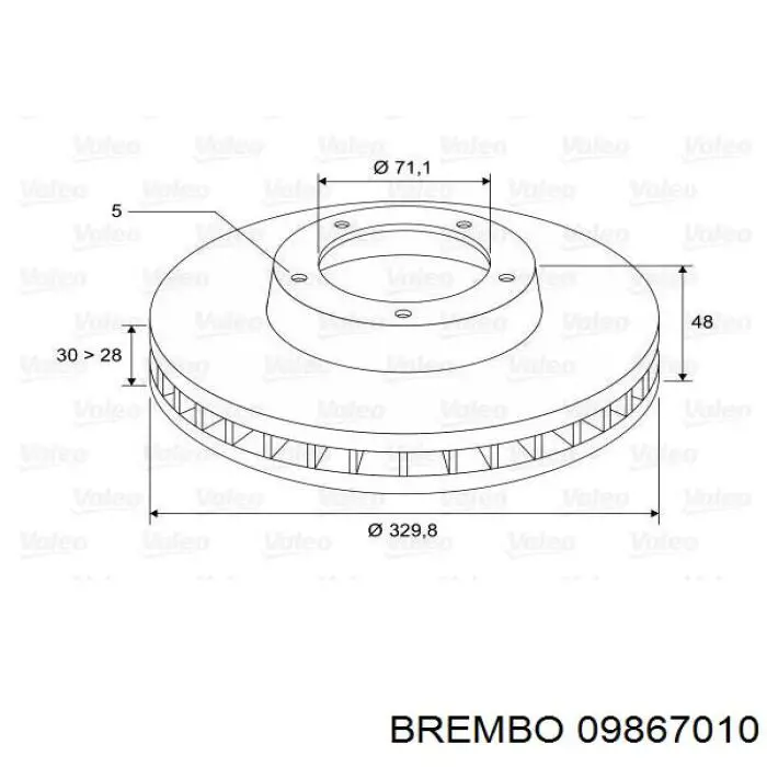 Гальмівні диски передні 09867010 Brembo