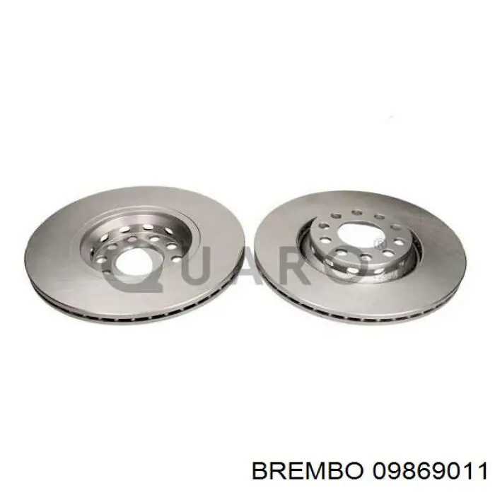 Диск гальмівний передній Brembo 09869011
