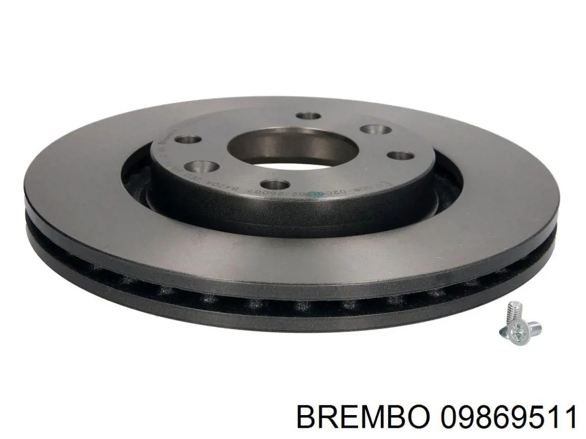 09869511 Brembo диск гальмівний передній