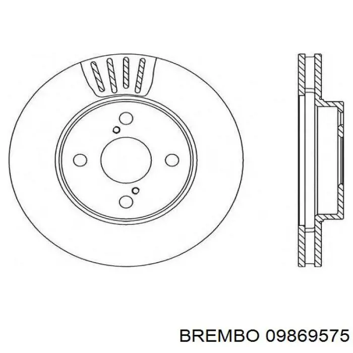 Гальмівні диски передні 09869575 Brembo