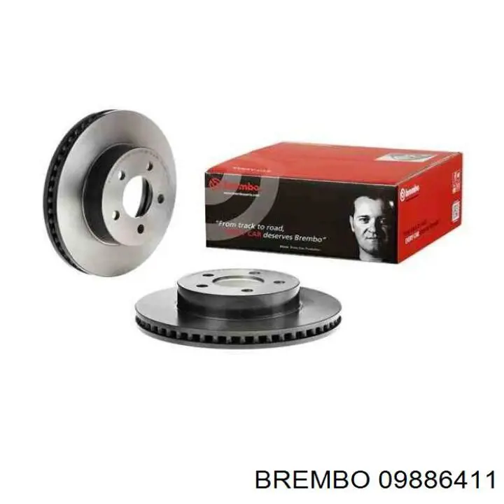 Диск переднього гальма Brembo 09886411 ціна, від 49.13 USD