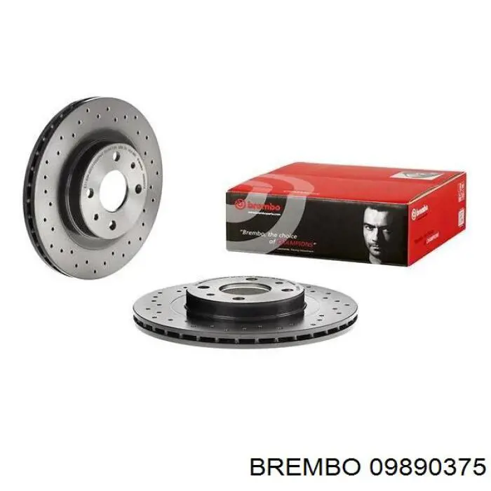 Диск гальмівний передній Brembo 09890375