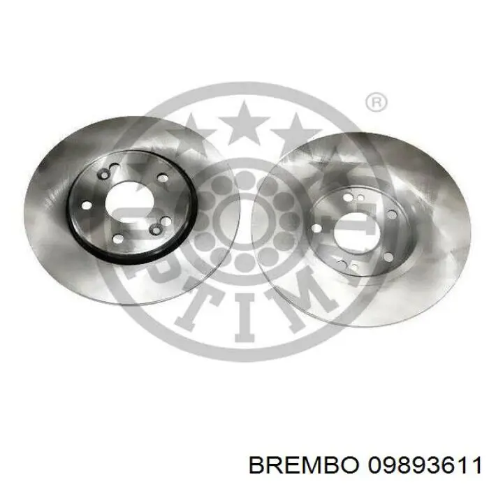 Диск переднього гальма Brembo 09893611 ціна, від 44.95 USD