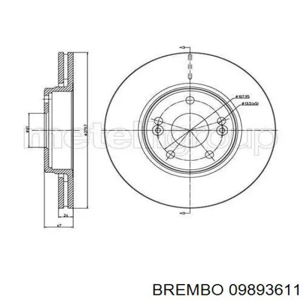 Гальмівні диски передні 09893611 Brembo