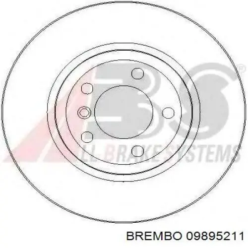 Гальмівні диски передні 09895211 Brembo