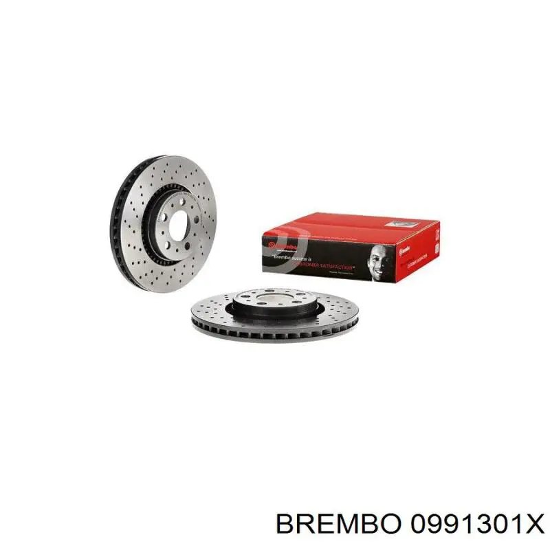 Диск переднього гальма Brembo 0991301X ціна, від 60.18 USD