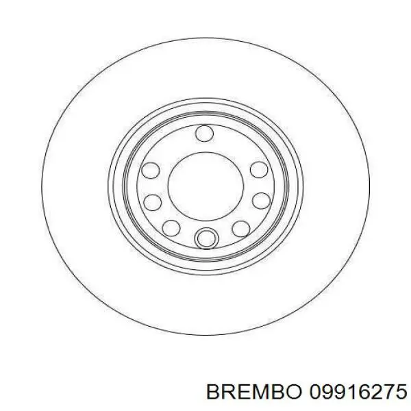 Диск гальмівний передній Brembo 09916275