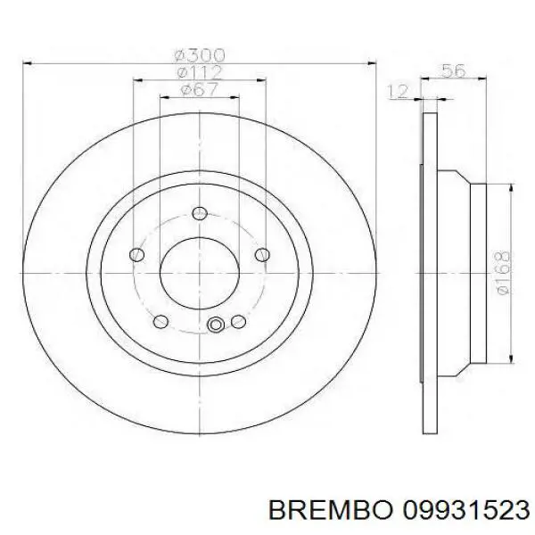 09931523 Brembo Дискові гальма