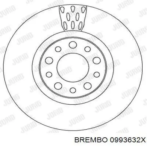 Гальмівні диски передні 0993632X Brembo