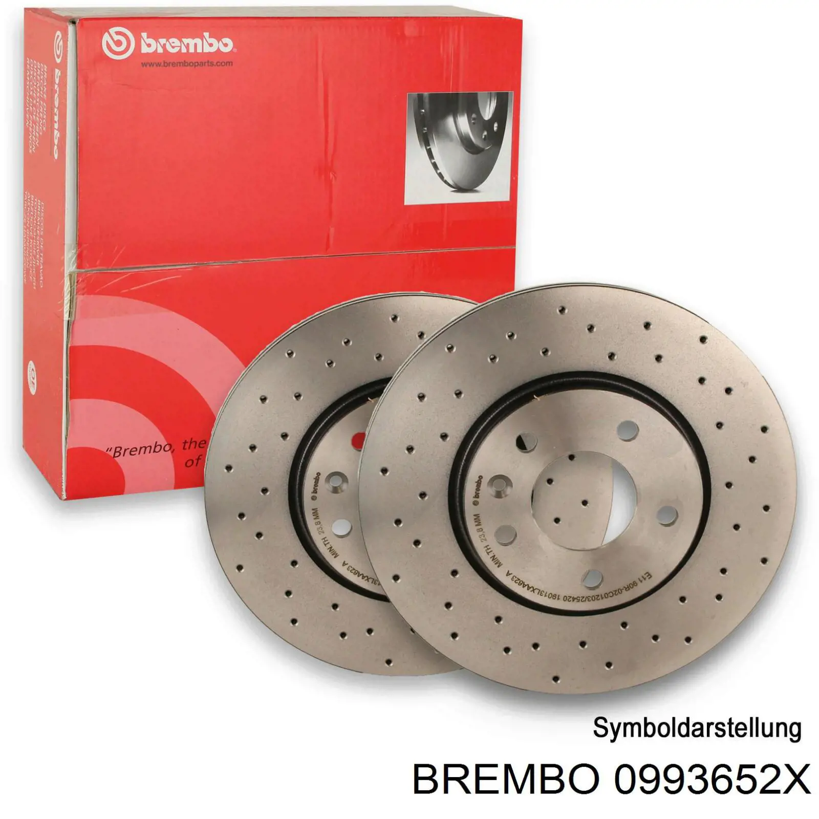 0993652X Brembo диск гальмівний передній