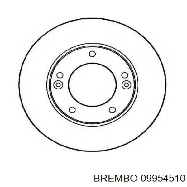 Купити 09954510 Brembo Ротор гальмівний