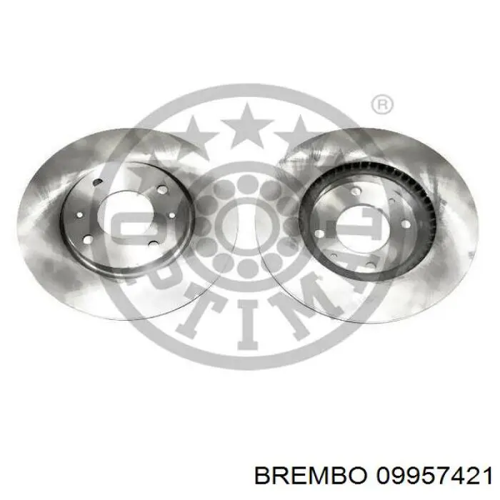 Диск переднього гальма Brembo 09957421 ціна, від 42.56 USD