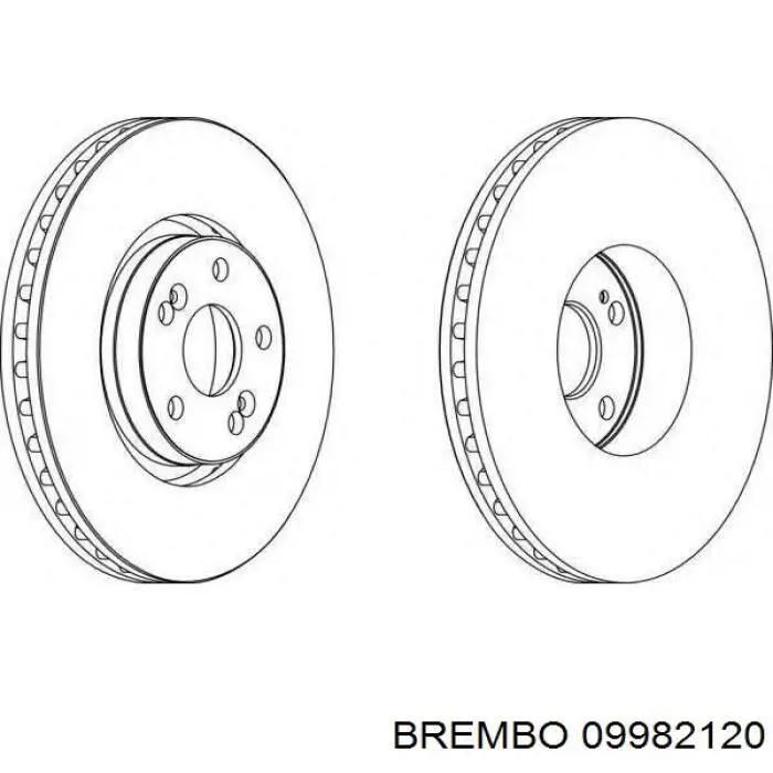 09982120 Brembo диск гальмівний передній