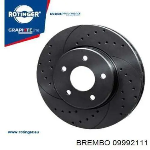 Диск гальмівний передній Brembo 09992111
