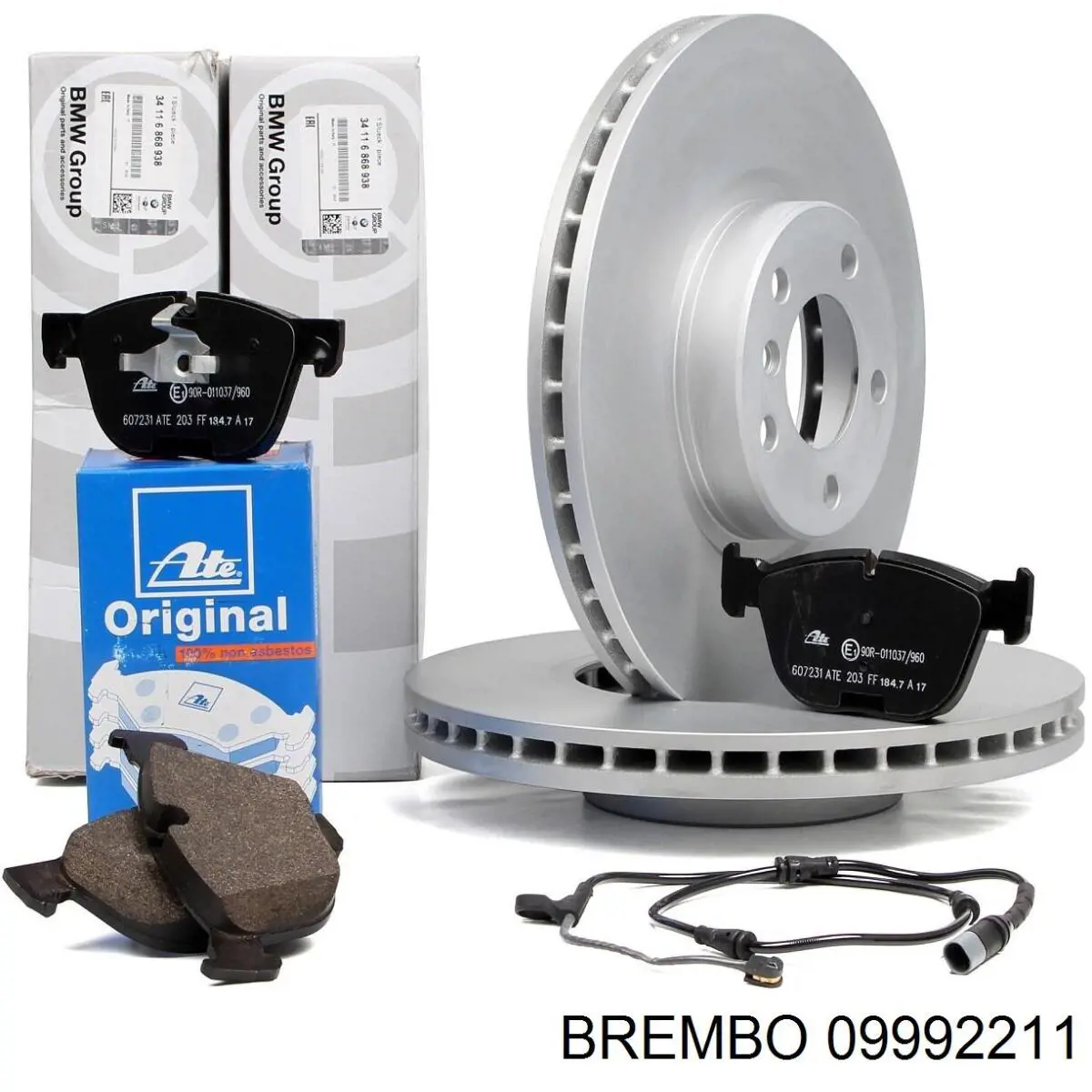 Диск переднього гальма Brembo 09992211 ціна, від 105.35 USD