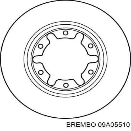 Диск переднього гальма Brembo 09A05510 ціна, від 55.82 USD