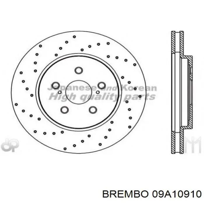 Гальмівні диски передні 09A10910 Brembo