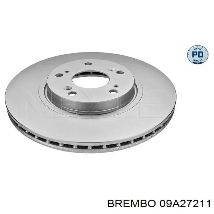 09A27211 Brembo диск гальмівний передній