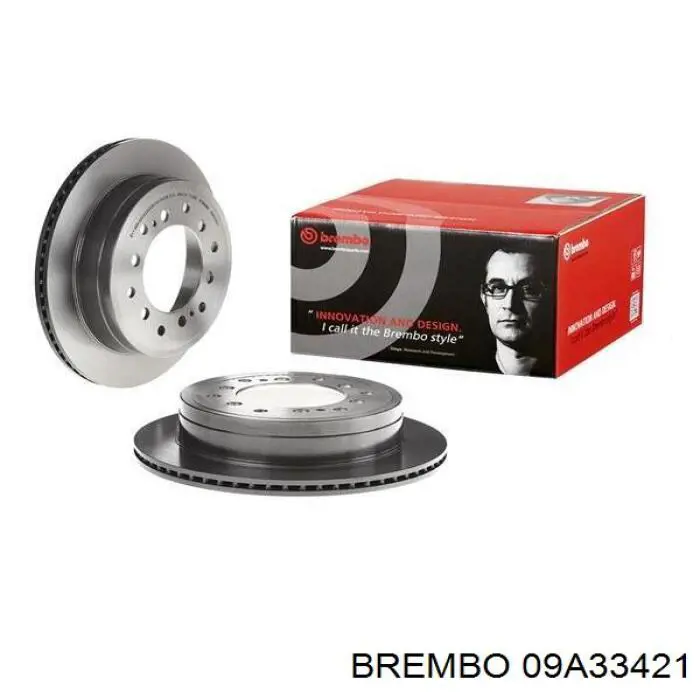09A33421 Brembo диск гальмівний задній