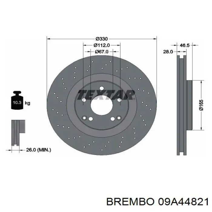 Гальмівні диски передні 09A44821 Brembo