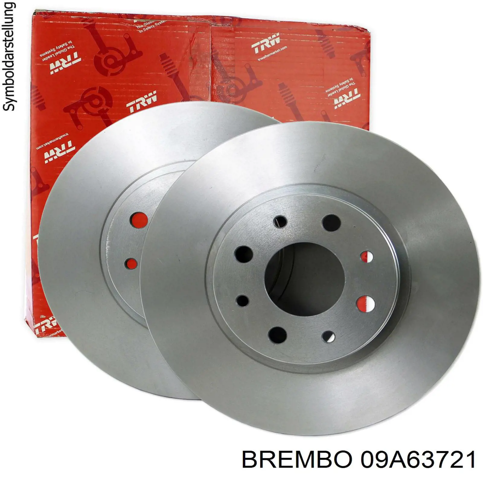 Диск гальмівний передній Brembo 09A63721