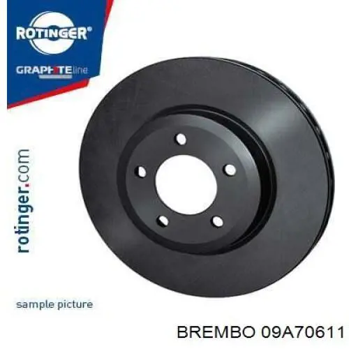09A70611 Brembo диск гальмівний передній