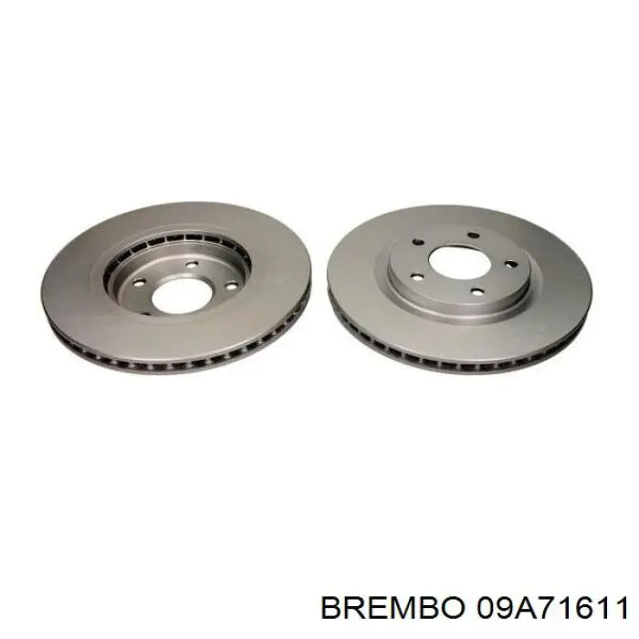 Диск гальмівний передній Brembo 09A71611