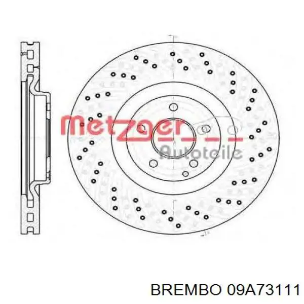 Купити 09A73111 Brembo Ротор гальмівний