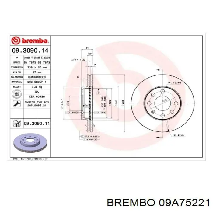 Диск переднього гальма Renault (RVI) 402060019R ціна, від 108.26 USD