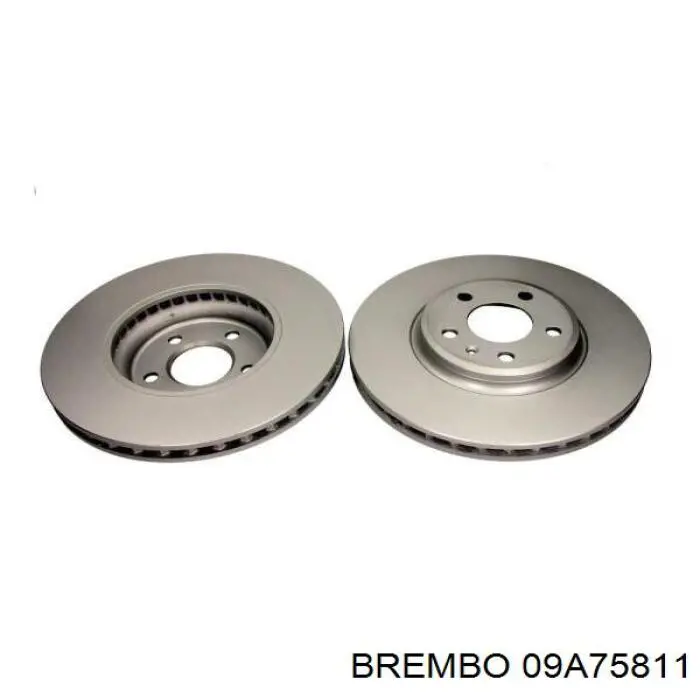 Диск переднього гальма Brembo 09A75811 ціна, від 79.00 USD