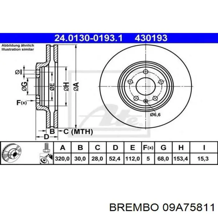 Гальмівні диски передні 09A75811 Brembo