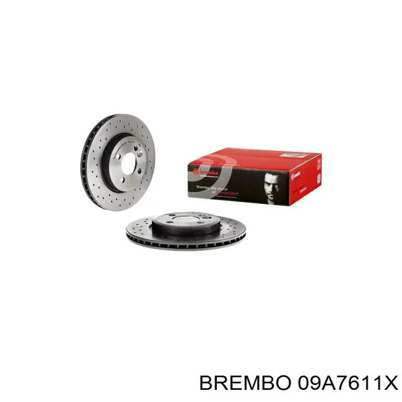 Купити 09A7611X Brembo Ротор гальмівний