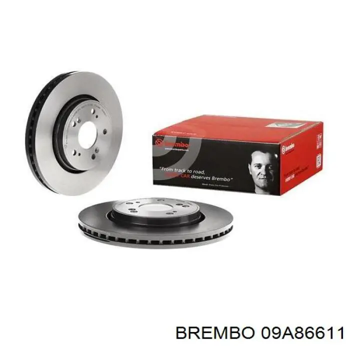 09A86611 Brembo диск гальмівний передній