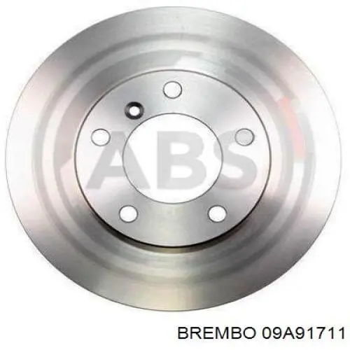 Диск гальмівний передній Brembo 09A91711