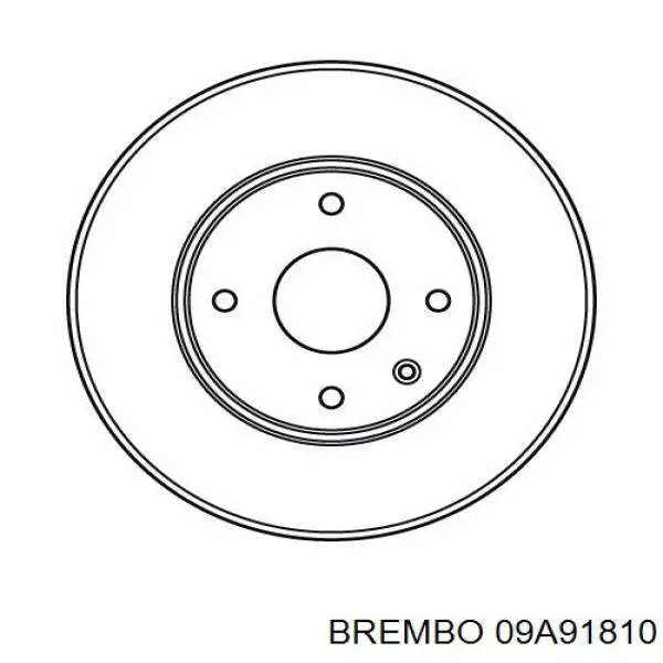09A91810 Brembo Гальмо дискове переднє