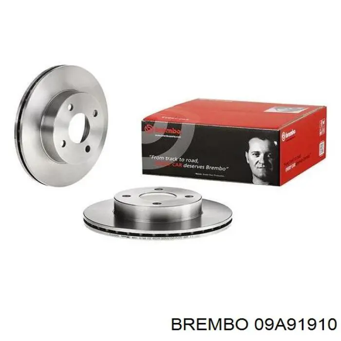 Диск гальмівний передній Brembo 09A91910
